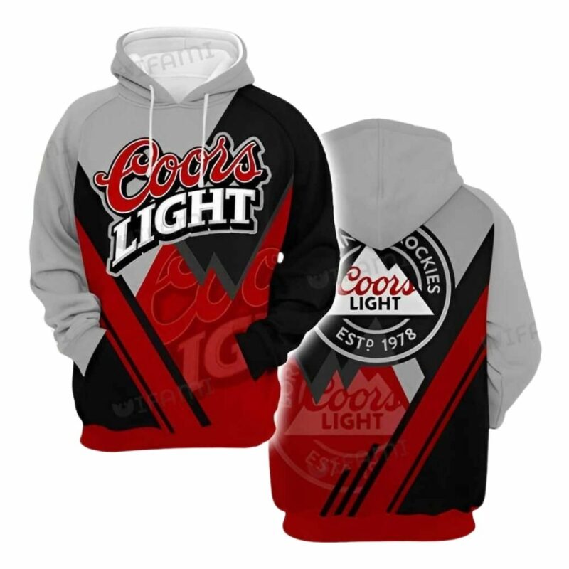 Coors light born in the rockies est 1978 beer 3d hoodie 1