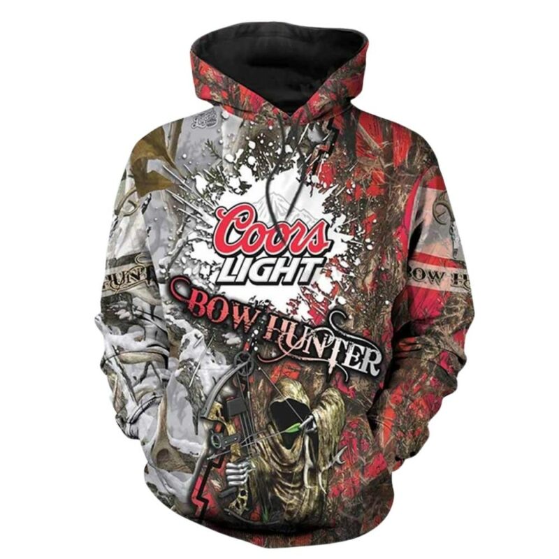 Coors light bow hunter 3d hoodie 1