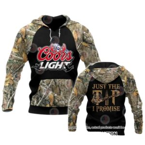 Coors Light Camo Just The Tip I Promise All Over Print Hoodie
