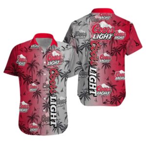 Coors Light Coconut Pattern Hawaiian Shirt