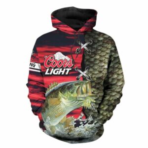 Coors Light Fishing Funny All Over Print Hoodie