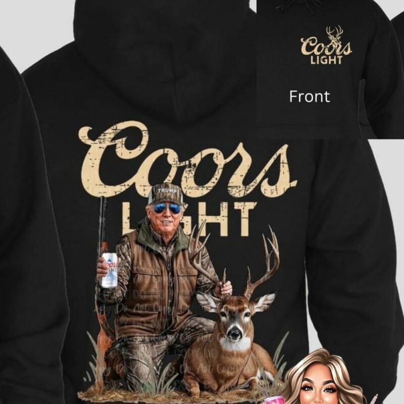 Coors light hunting president 3d hoodie 1