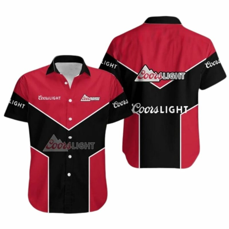 Coors light logo in my heart black and red hawaiian shirt 1