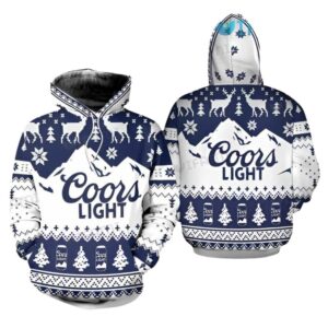Coors Light Merry Christmas All Over Print Hoodie