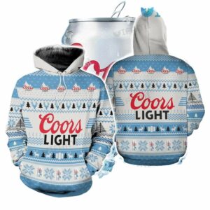 Coors Light Reindeer Pattern All Over Print Hoodie