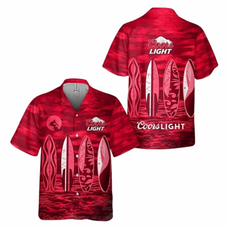 Coors light surf beach vacation hawaiian shirt 1