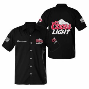 Coors Light USA Flag Hawaiian Shirt