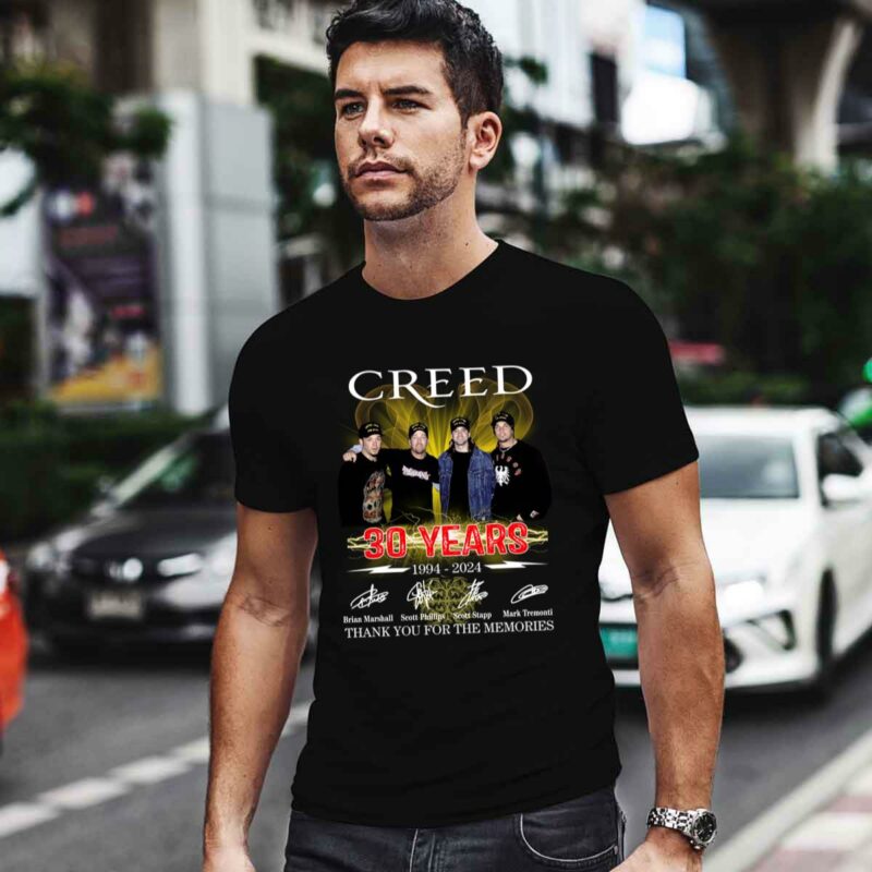 Creed 30 Years 1994 2024 Thank You For The Memories 4 T Shirt