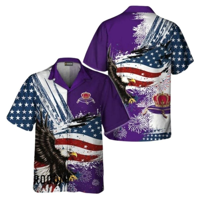 Crown Royal Fourth Of July Eagle Hawaiian Shirt 1