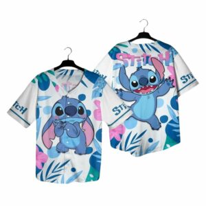 Cute Stitch Tropical Floral Summer Hawaiian Shirt