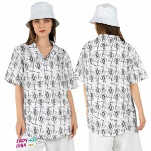 Dancing Skeletons Halloween Beach Party Skulls Hawaiian Shirt