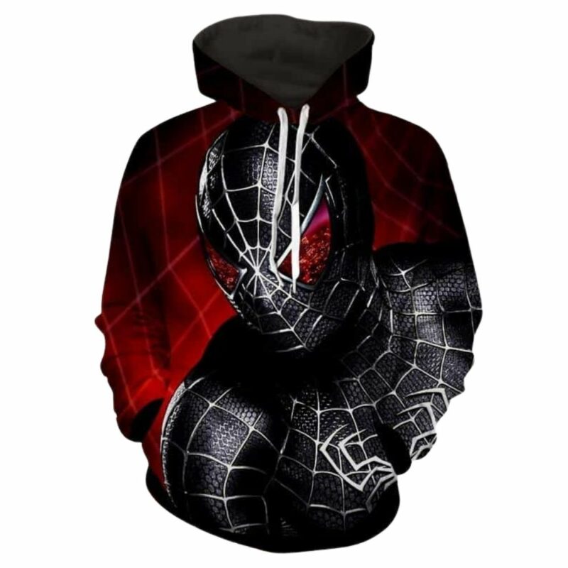 Dark spiderman badass 3d hoodie 1
