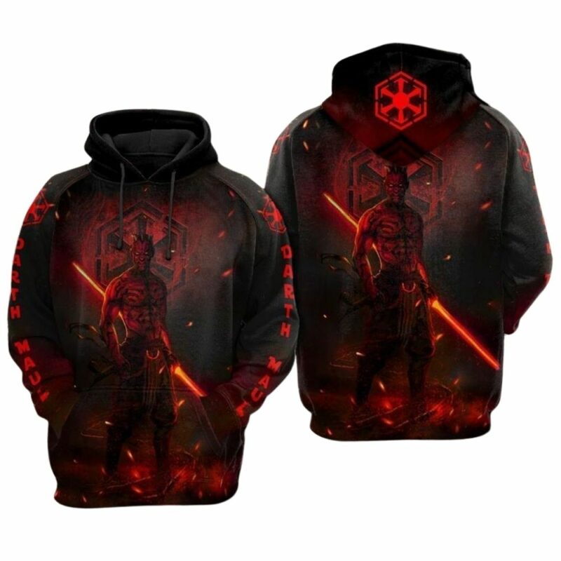 Darth maul sith lord star wars 3d hoodie 1