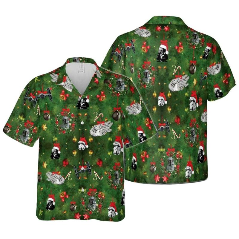 Darth vader and friends christmas hawaiian shirt 1