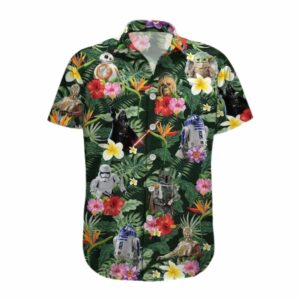 Darth Vader Baby Yoda Stormtrooper Tropical Hawaiian Shirt