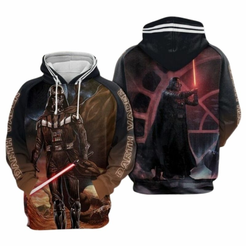 Darth vader lightsaber star wars 3d hoodie 1