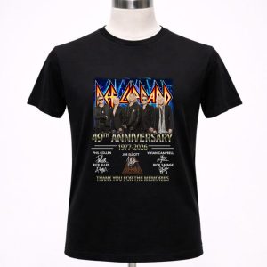 Def Leppard 49th Anniversary 1977 2026 Thank You For The Memories Signatures 1 T Shirt.jpg