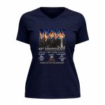 Def Leppard 49th Anniversary 1977 2026 Thank You For The Memories Signatures 9 Womens V Neck.jpg