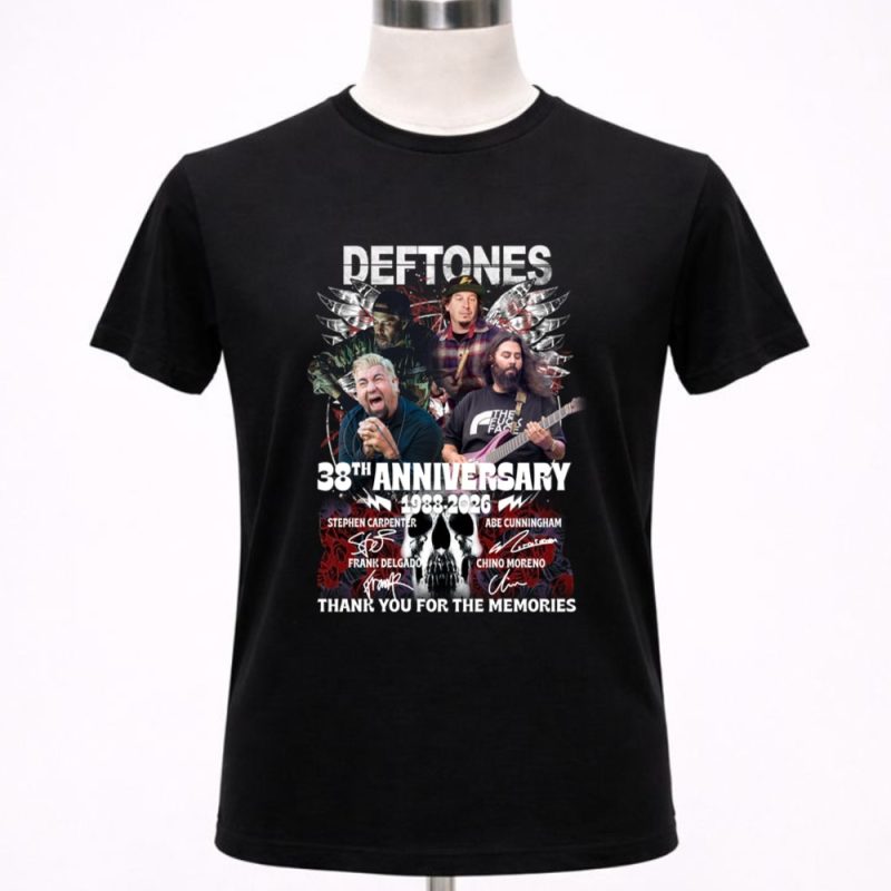 Deftones 38th Anniversary 1988 2026 Thank You For The Memories 1 T Shirt.jpg
