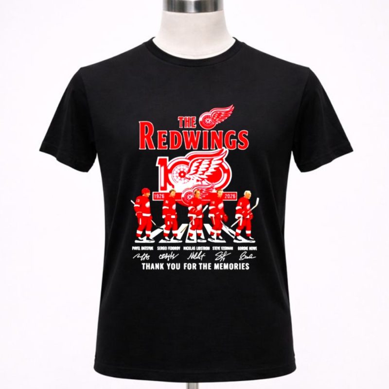Detroit Red Wings 100th Anniversary 1926 2026 thank you for the memories 1 T Shirt.jpg