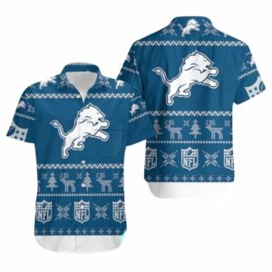 Detroit Ugly Christmas Hawaiian Shirt