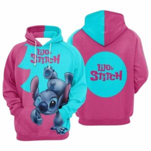 Disney Stitch And Lilo All Over Print Hoodie