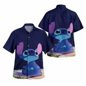 Disney Stitch And Lilo Galaxy Hawaiian Shirt