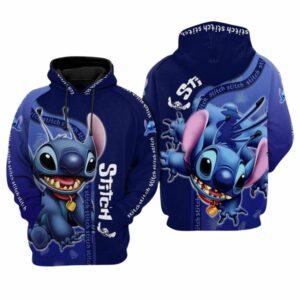 Disney Stitch Flying All Over Print Hoodie