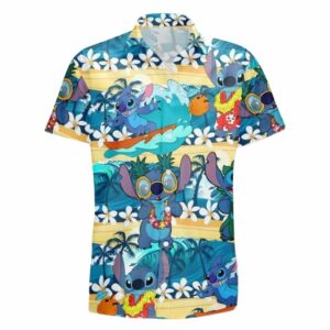 Disney Stitch Loves Tropical Flower Hawaiian Shirt