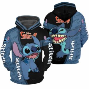 Disney Stitch Pattern All Over Print Hoodie