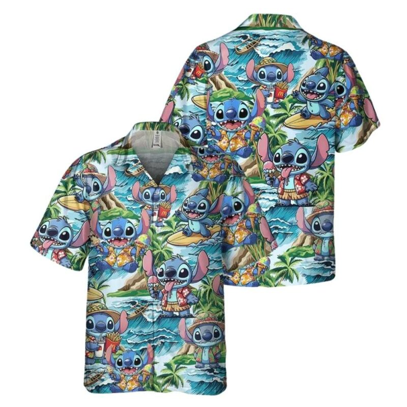 Disney stitch trip beach summer tropical hawaiian shirt 1