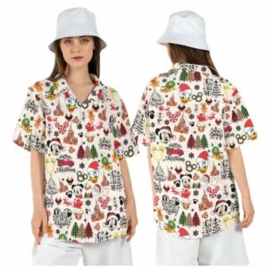 Disneyland Mickey Friends Merry Christmas Hawaiian Shirt