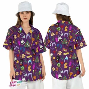 Disneyland Villains Icons Halloween Poison Apple Hawaiian Shirt