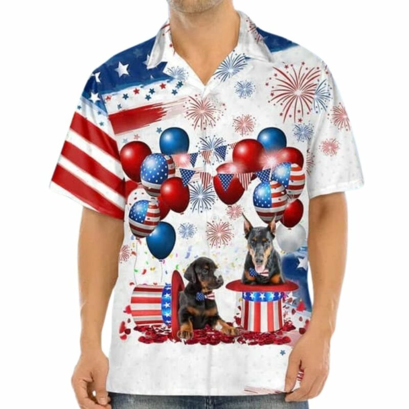 Doberman independence day hawaiian shirt 1