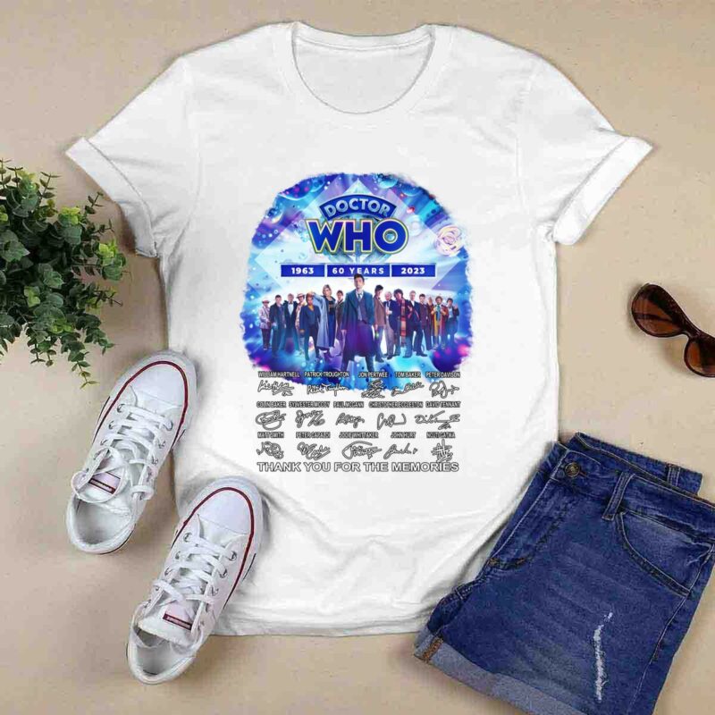 Doctor Who 60 Years Anniversary Thank You For The Memories Signatures 0 T Shirt
