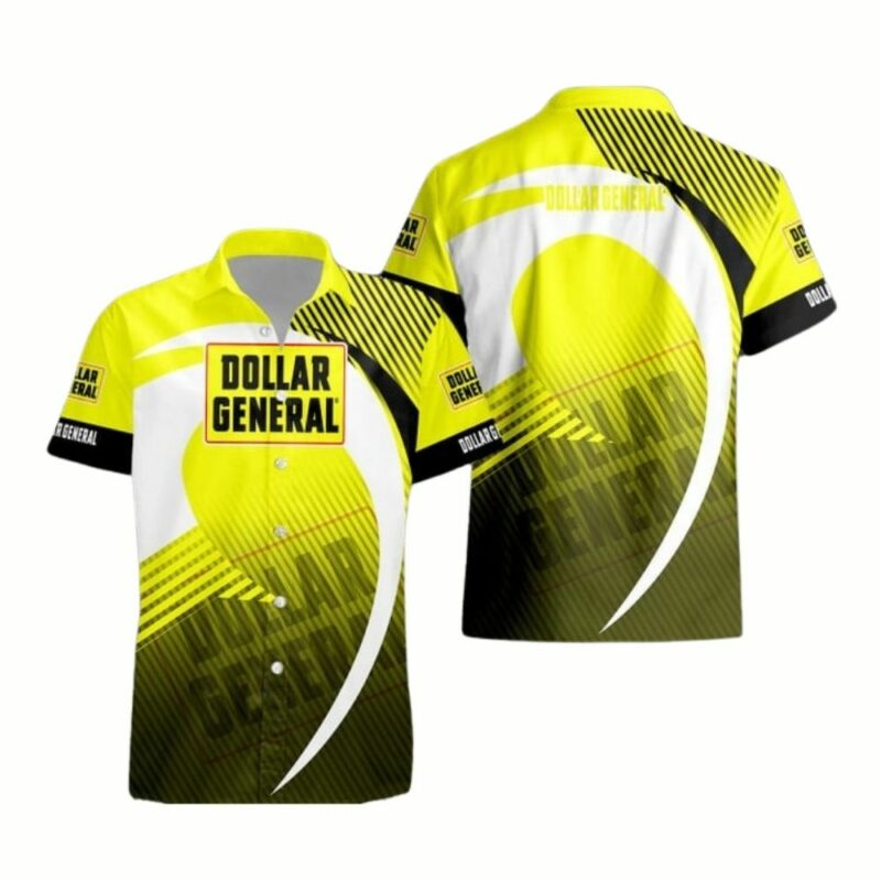 Dollar General Funny Yellow Hawaiian Shirt