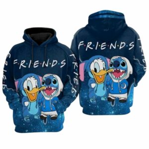 Donald And Stitch Lovers Best Friend Galaxy Pattern All Over Print Hoodie