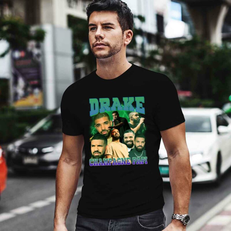 Drake Champagne Papi Vintage Print 4 T Shirt