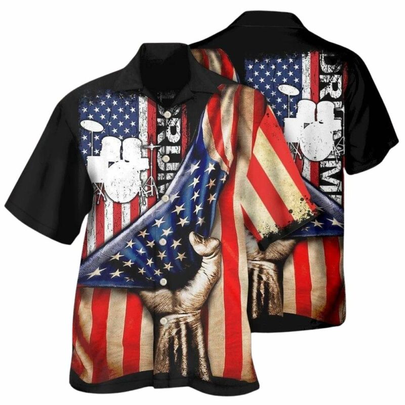 Drum independence day hawaiian shirt 1