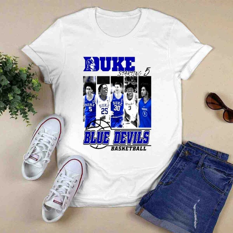 Duke Blue Basketball Starting 5 0 T Shirt