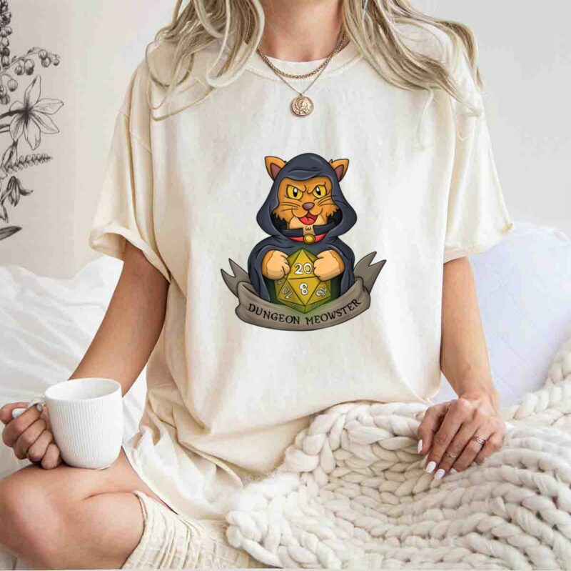 Dungeon Meowster Funny Master Dnd Dm Dungeons And Cats 5 T Shirt