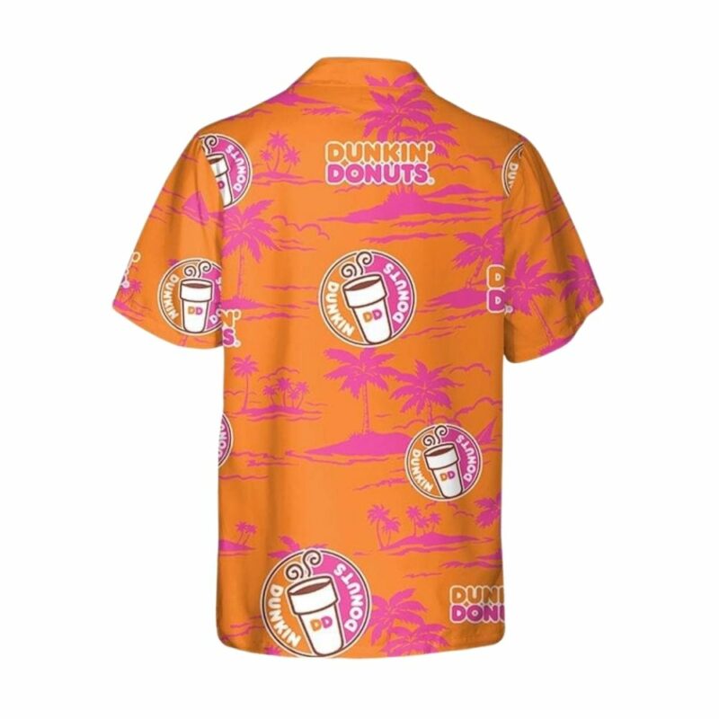 Dunkin Donuts Coconut Beach Pattern Hawaiian Shirt