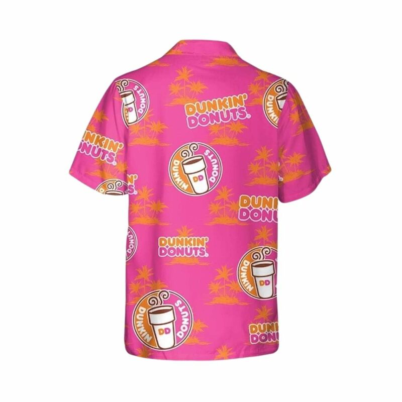 Dunkin Donuts Coconut Island Pattern Hawaiian Shirt