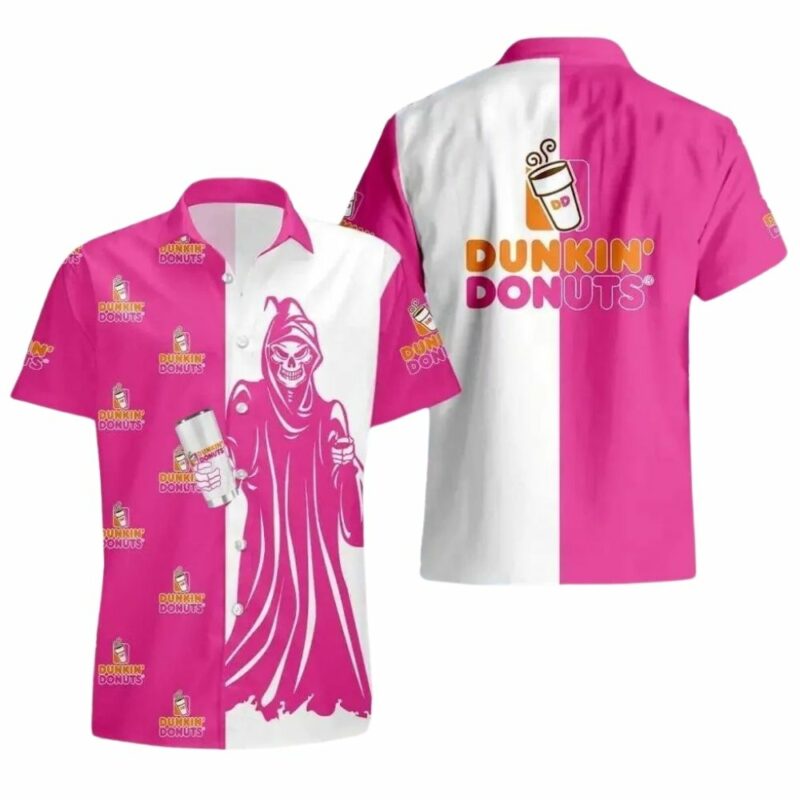 Dunkin Donuts Death Halloween Hawaiian Shirt