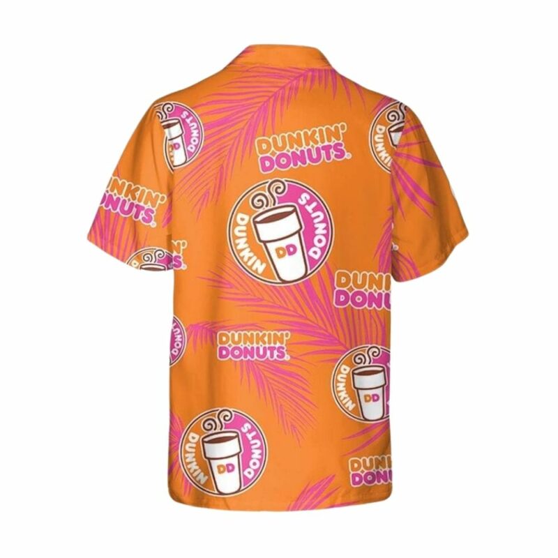Dunkin Donuts Palm Leaves Pattern Hawaiian Shirt