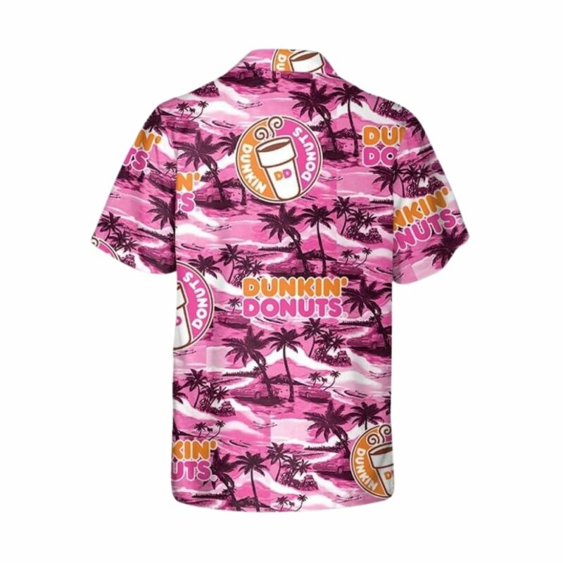 Dunkin Donuts Sea Island Pattern Hawaiian Shirt