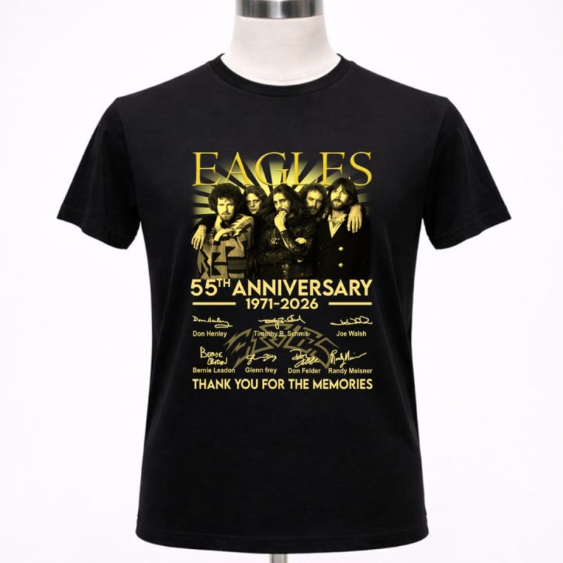 Eagles 55th Anniversary 1971 2026 Signatures 1 T Shirt 4