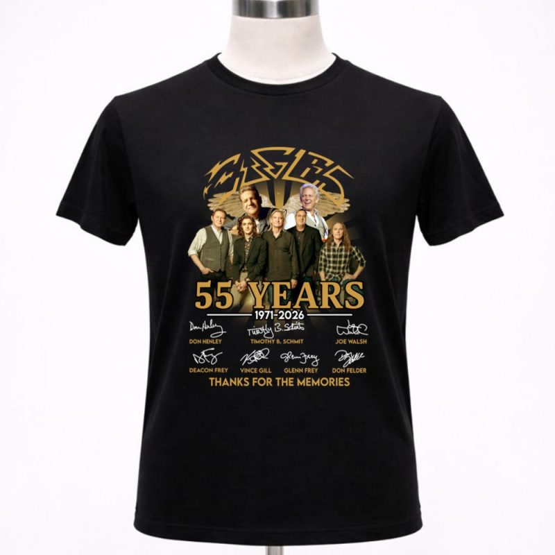 Eagles Band 55 Years 1971 2026 Signature 1 T Shirt 4
