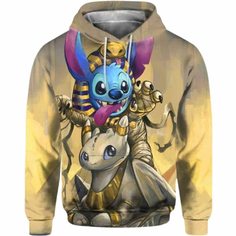 Egypt cute stitch 3d hoodie 1