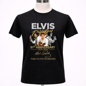 Elvis Presley 90st Anniversary 1935 2026 Signatute Thank You For The Memories 1 T Shirt.jpg